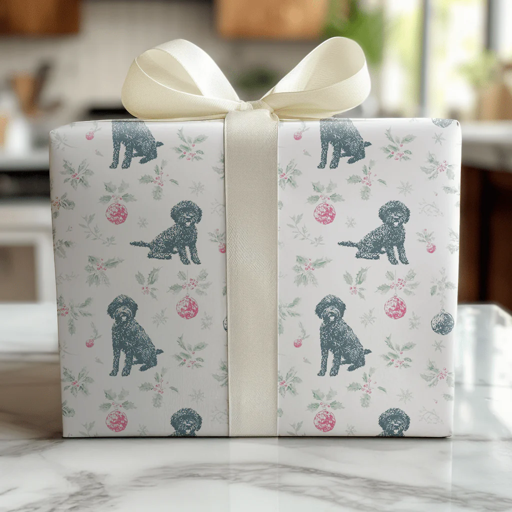 Merry Labradoodle - Wrapping Paper - Image 4